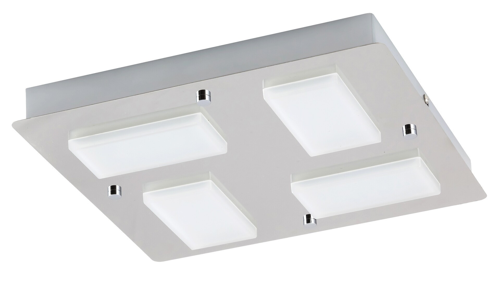Plafon Rubenkwadratowy srebrny LED 1x18W 30cm 1548lm IP44 Rabalux