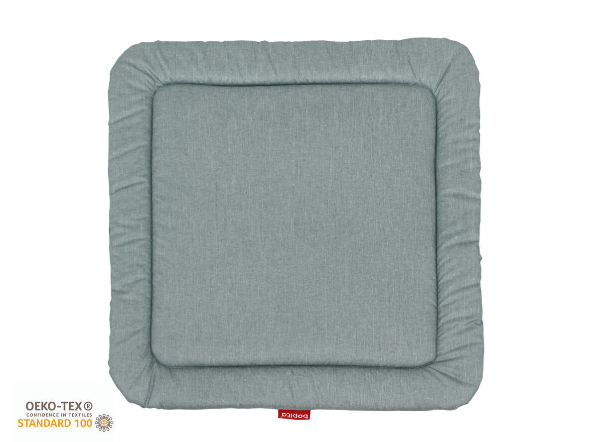 CARO - Tapis de parc en polyester vert et gris