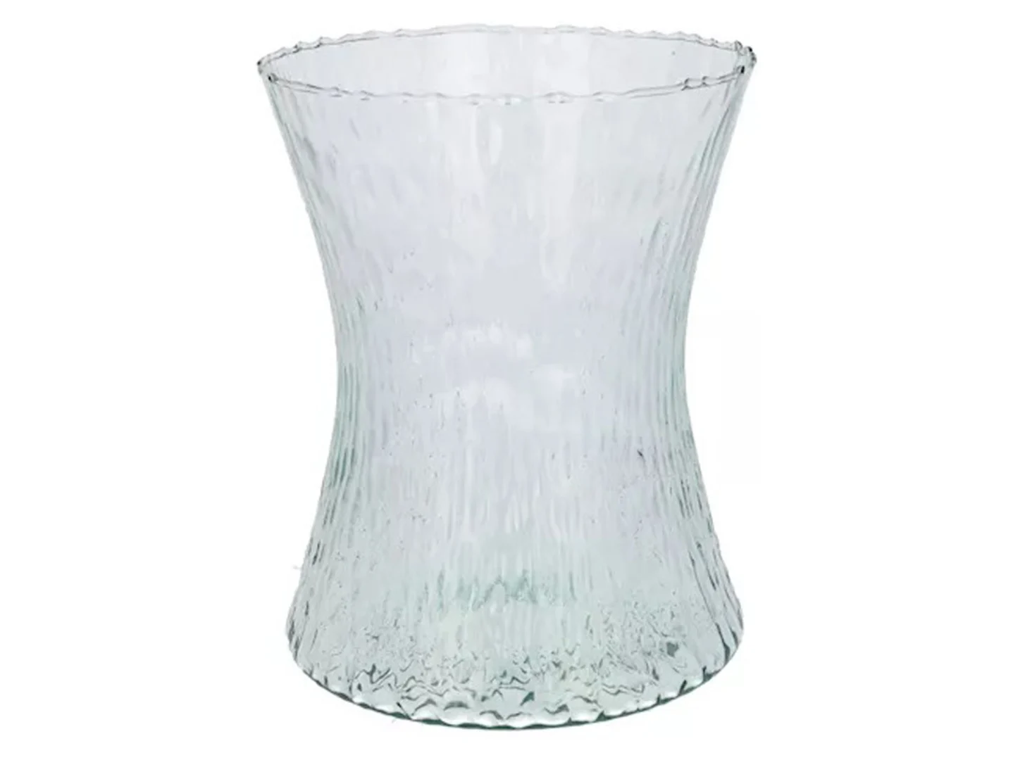 Wazon szklany Kora 20 cm transparentny młotkowany