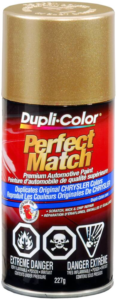Dupli-Color Perfect Match Premium Acrylic Lacquer Automotive Aerosol Spray Paint, Light Champagne Metallic (PV4), 227-g