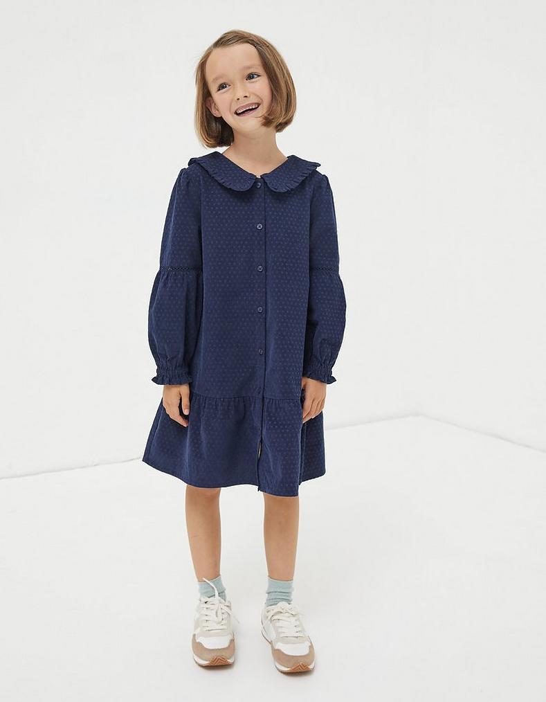 Katy Collared Cord Dress