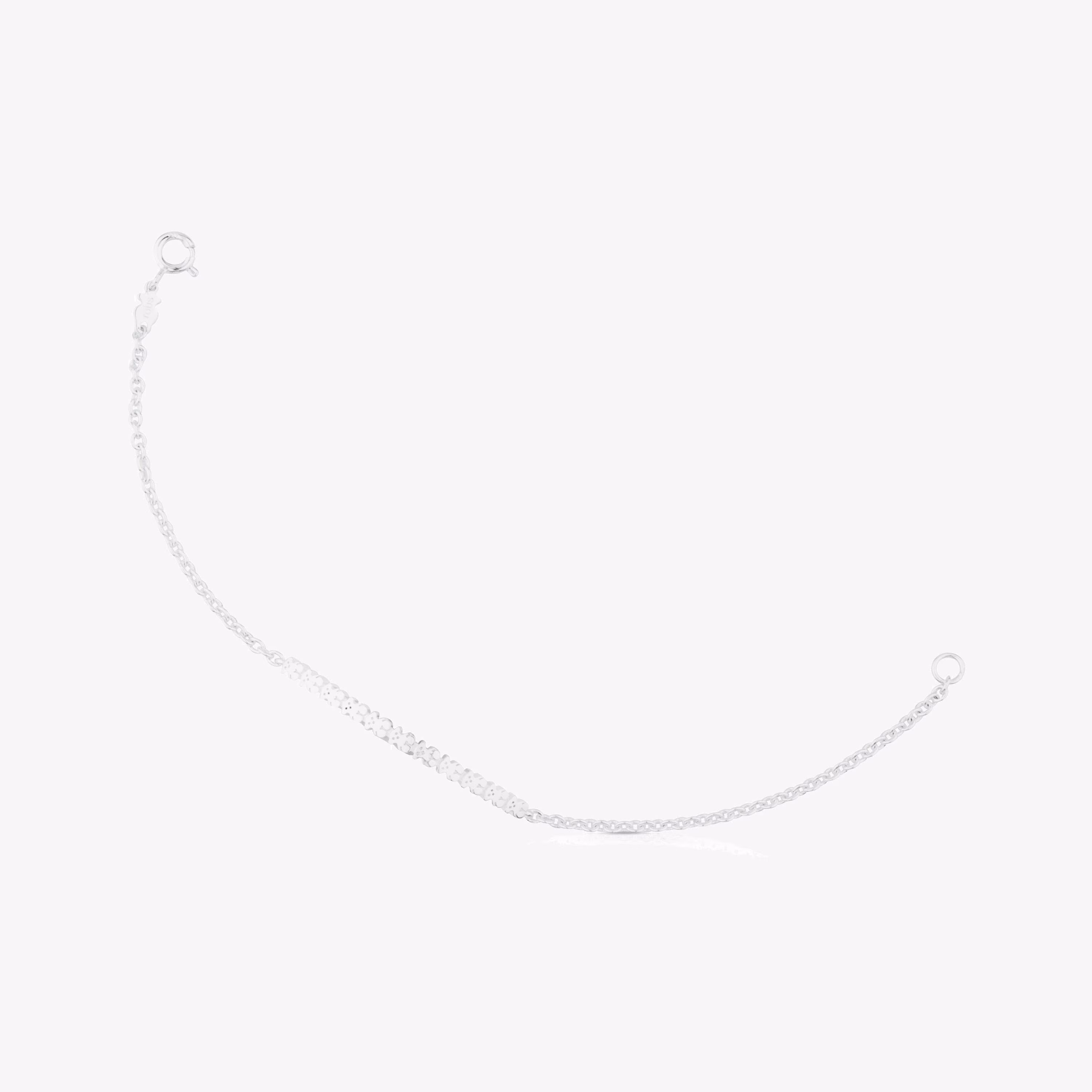 Pulsera de plata de 17,5cm Straight