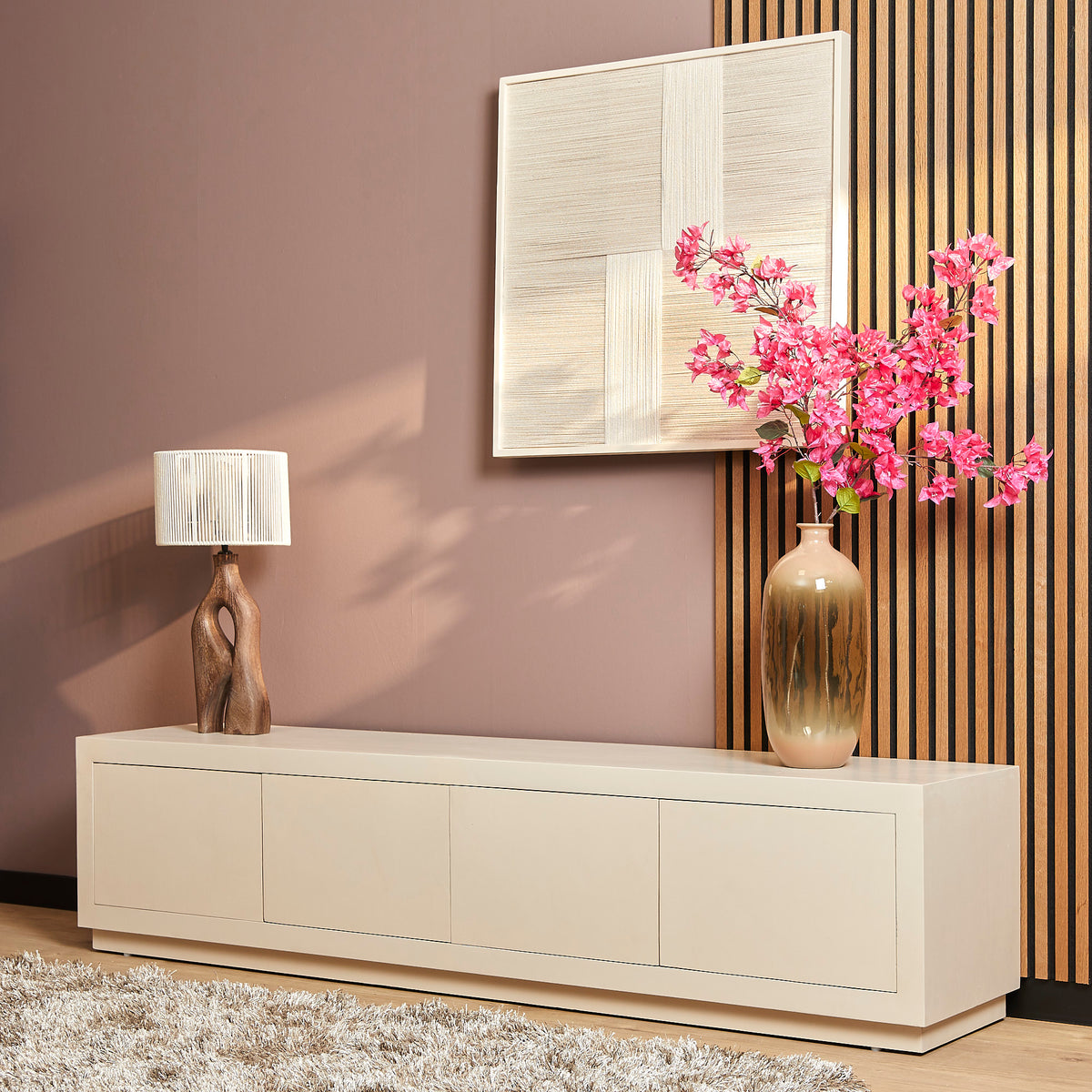 Starfurn tv meubel Brussel - beige - 42x200x46cm