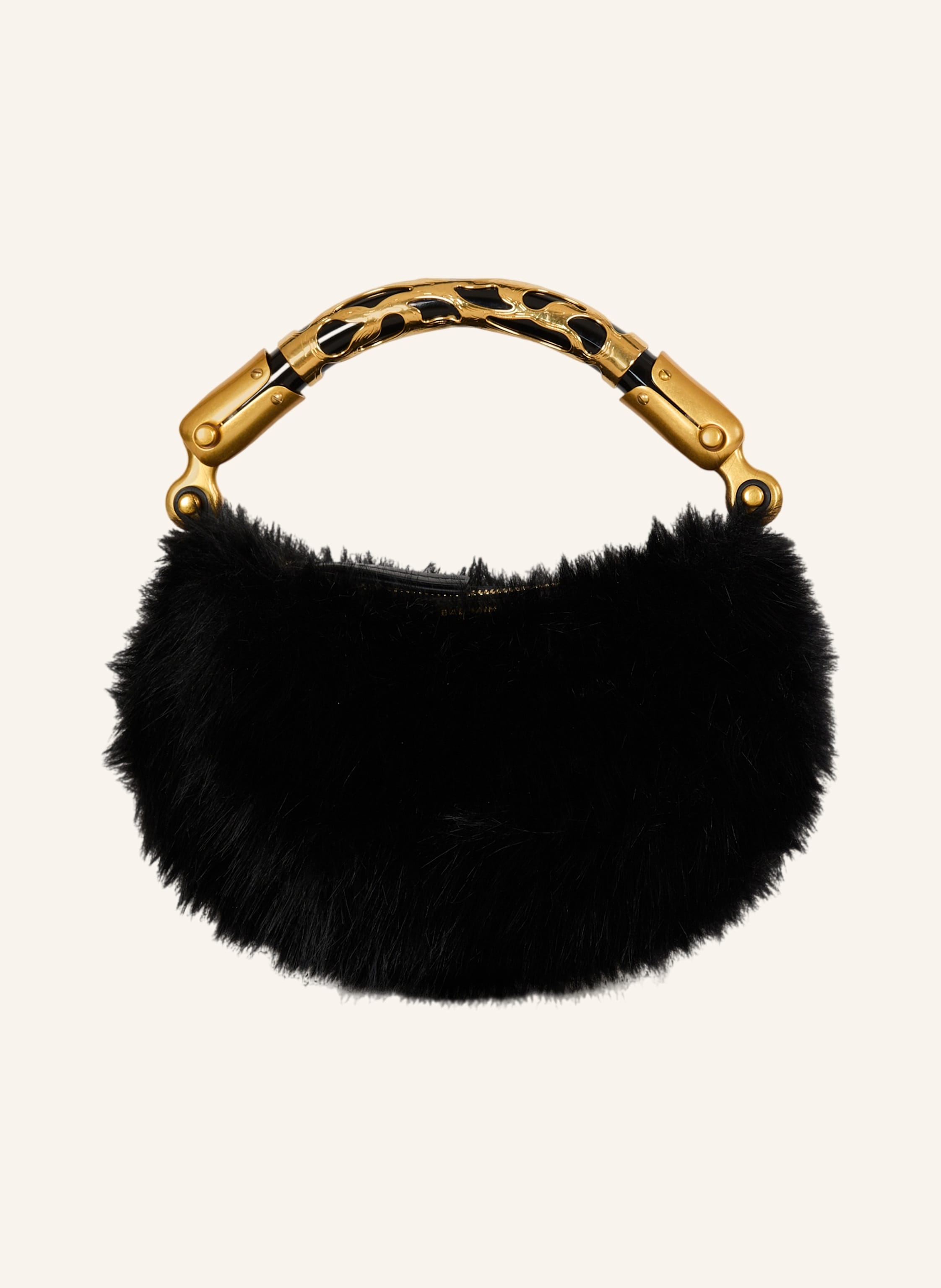 BALMAIN Ebene Mini-Tasche aus Kunstfell