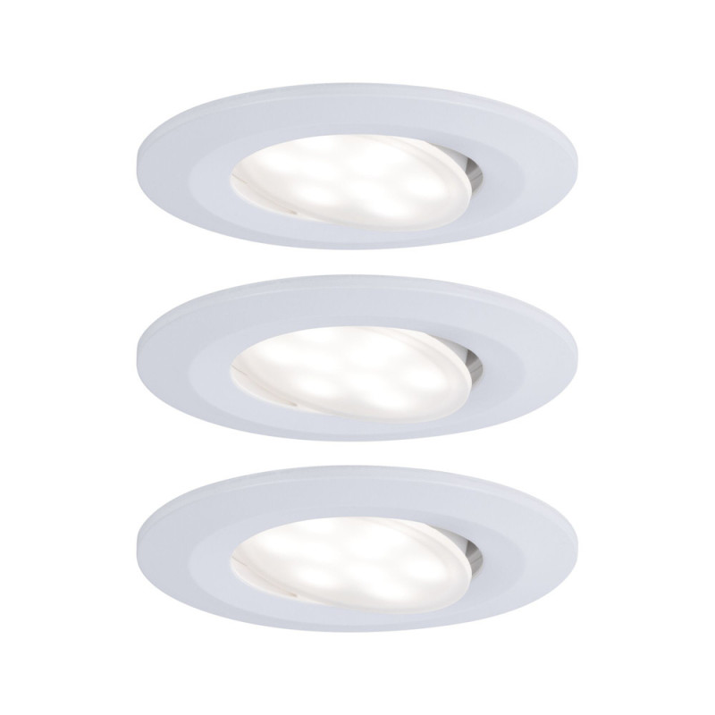 Spot encastrable LED Calla blanc blanc neutre IP65 680 lm 6 W 3 pièces PAULMANN