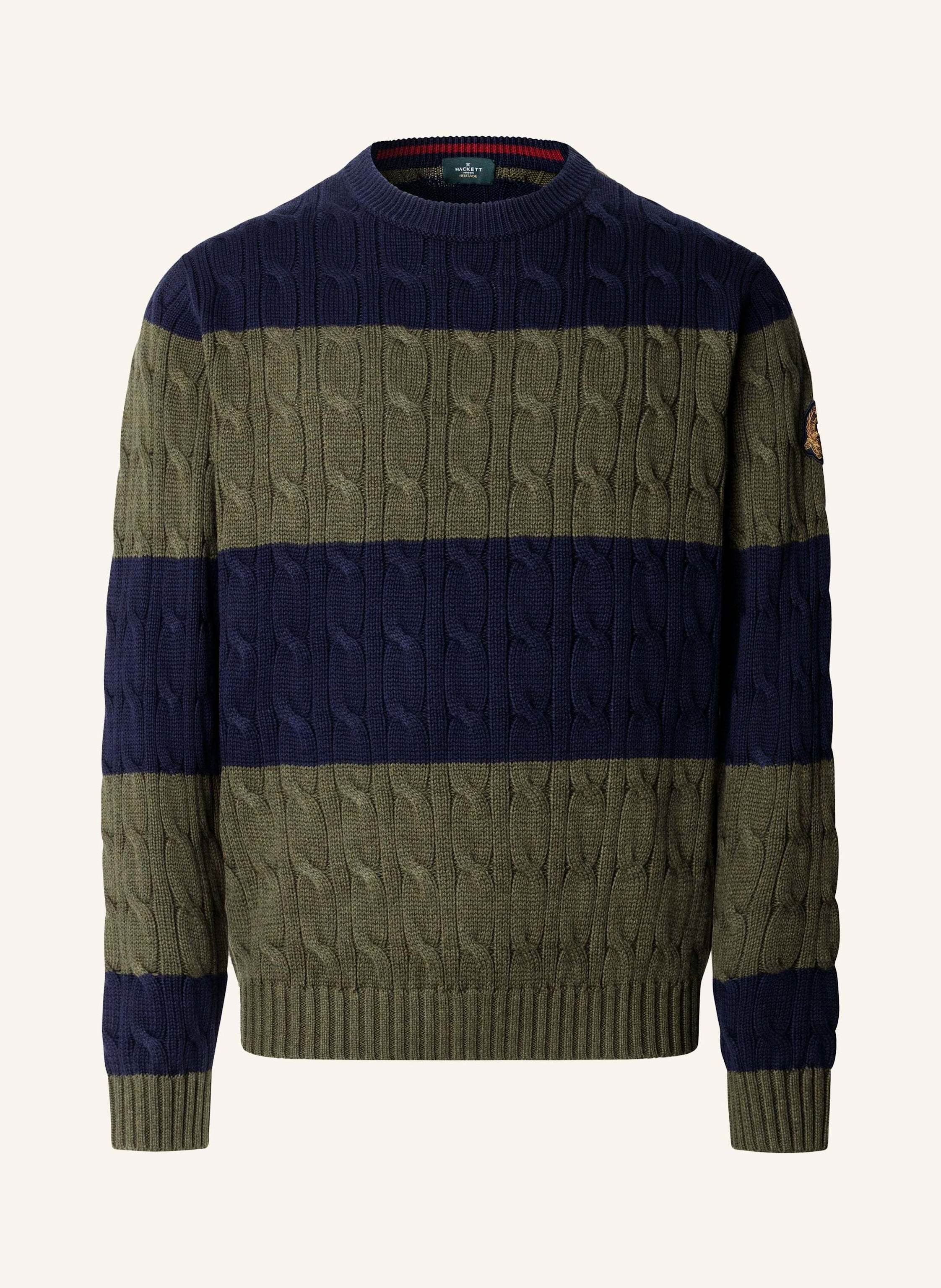 HACKETT LONDON Pullover HERITAGE STR CABLE CRW