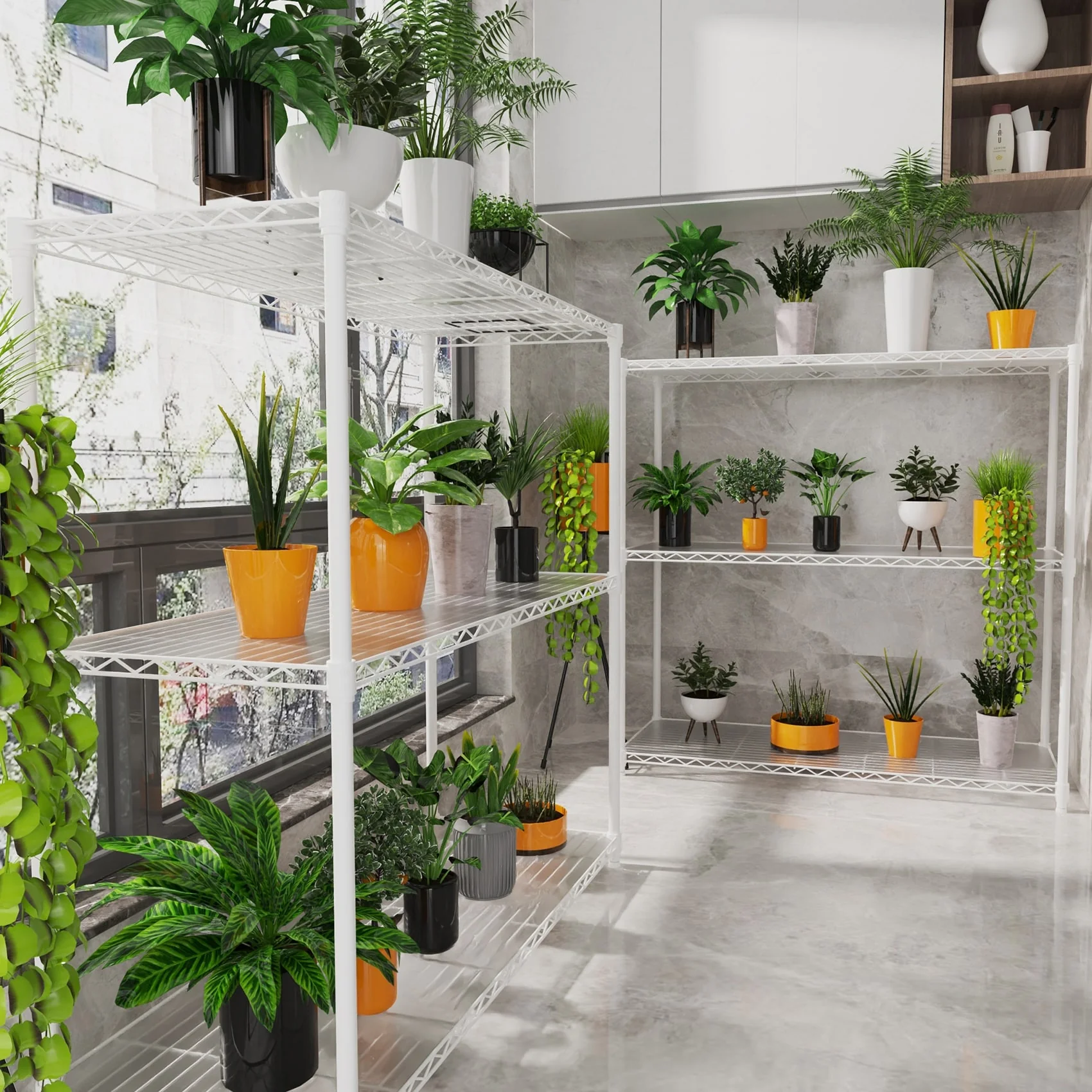 3 Tier NSF Certified Wire Shelving Unit with Adjustable Height & 1050 LBS Load Capacity