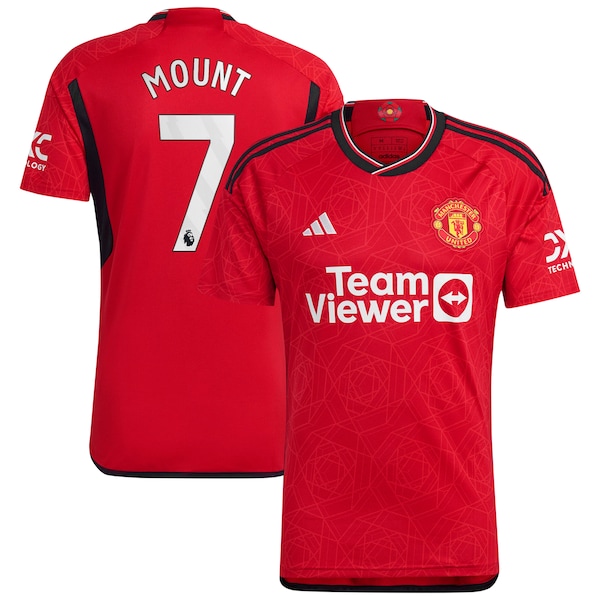 Mason Mount Manchester United adidas 2023/24 Home Replica Player Jersey - Red/Green