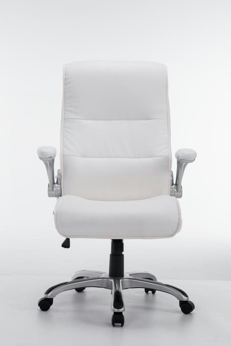 BIG VILLACH - Chaise de bureau réglable pivotant en similicuir Blanc