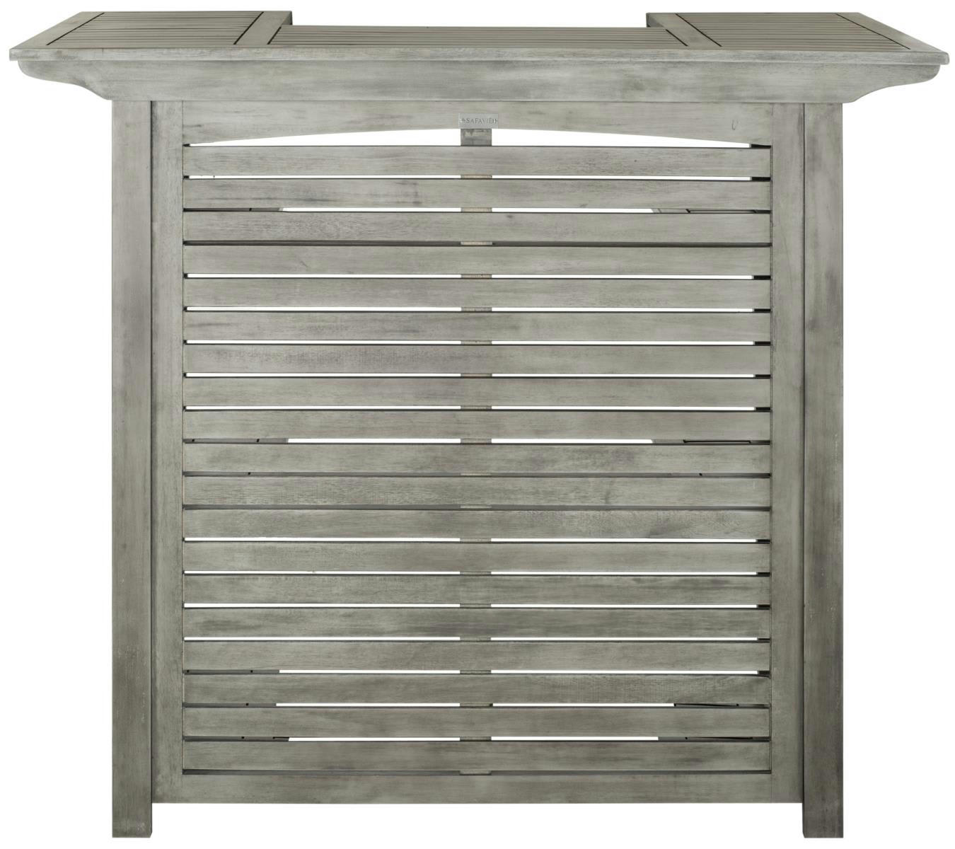DORENE - Bar extérieur Bois d'acacia en gris, 115 X 70 X 105 cm