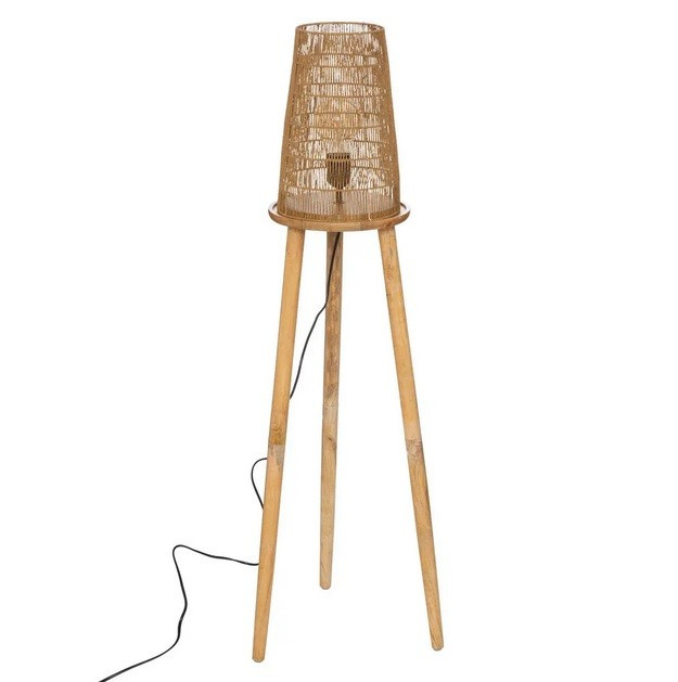 Lampa podłogowa na trójnogu z plecionką 127 cm