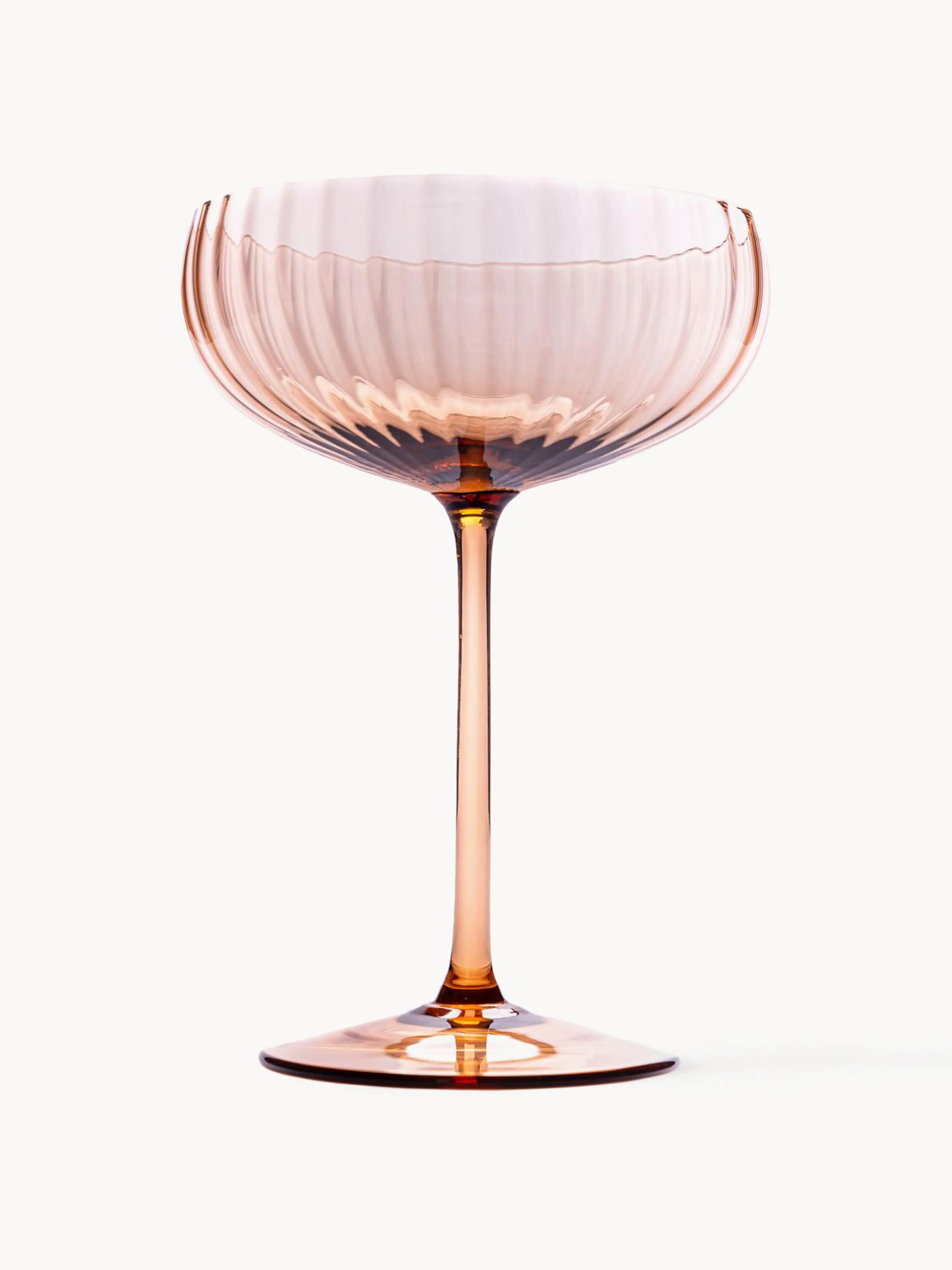 Handgefertigte Champagnerschalen Lyon, 2er-Set