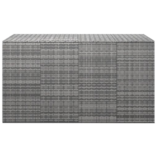NNEVL Garden Cushion Box PE Rattan 194x100x103 cm Grey