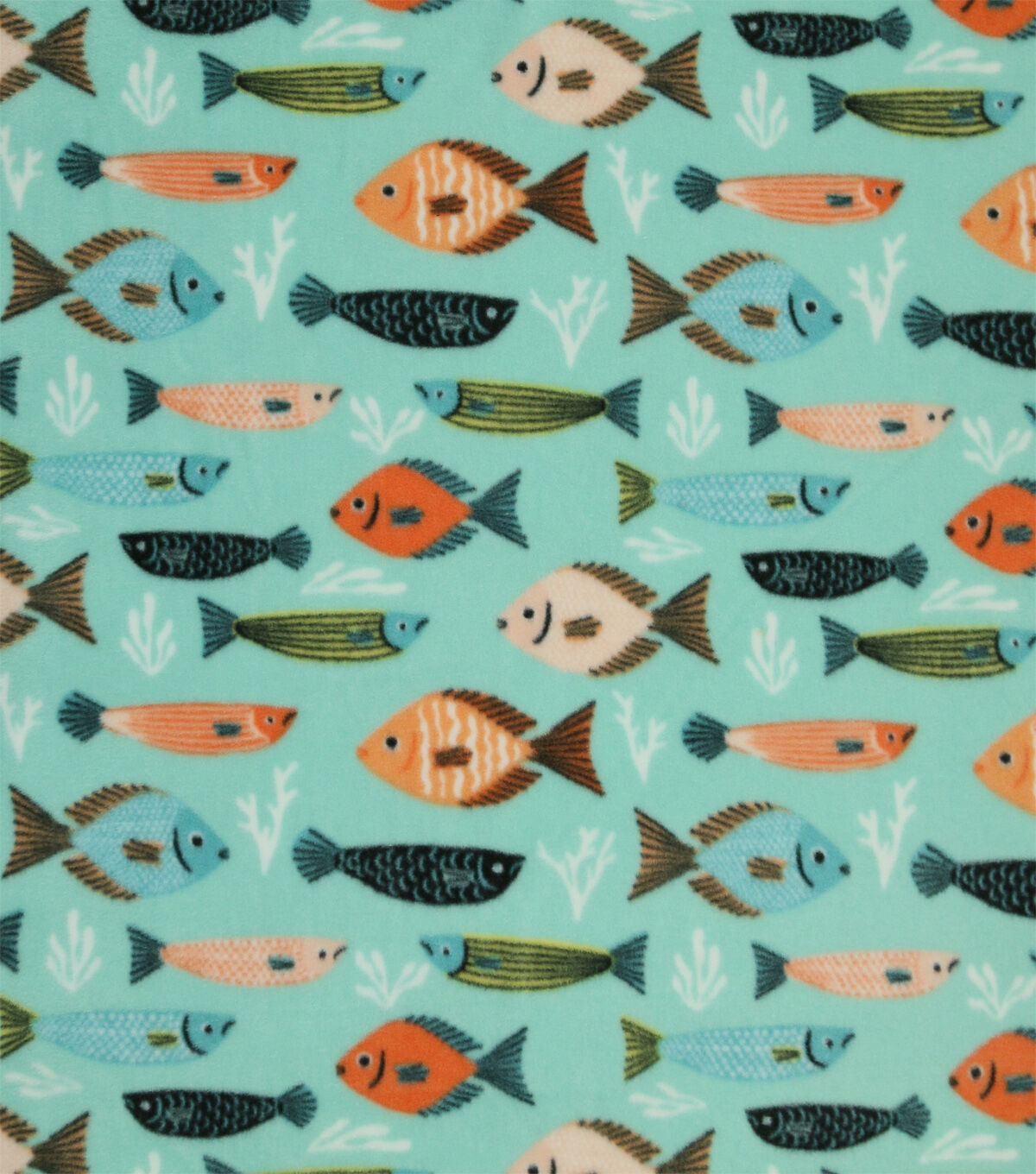 Resort Fish on Blue Anti Pill Plush Fleece Fabric