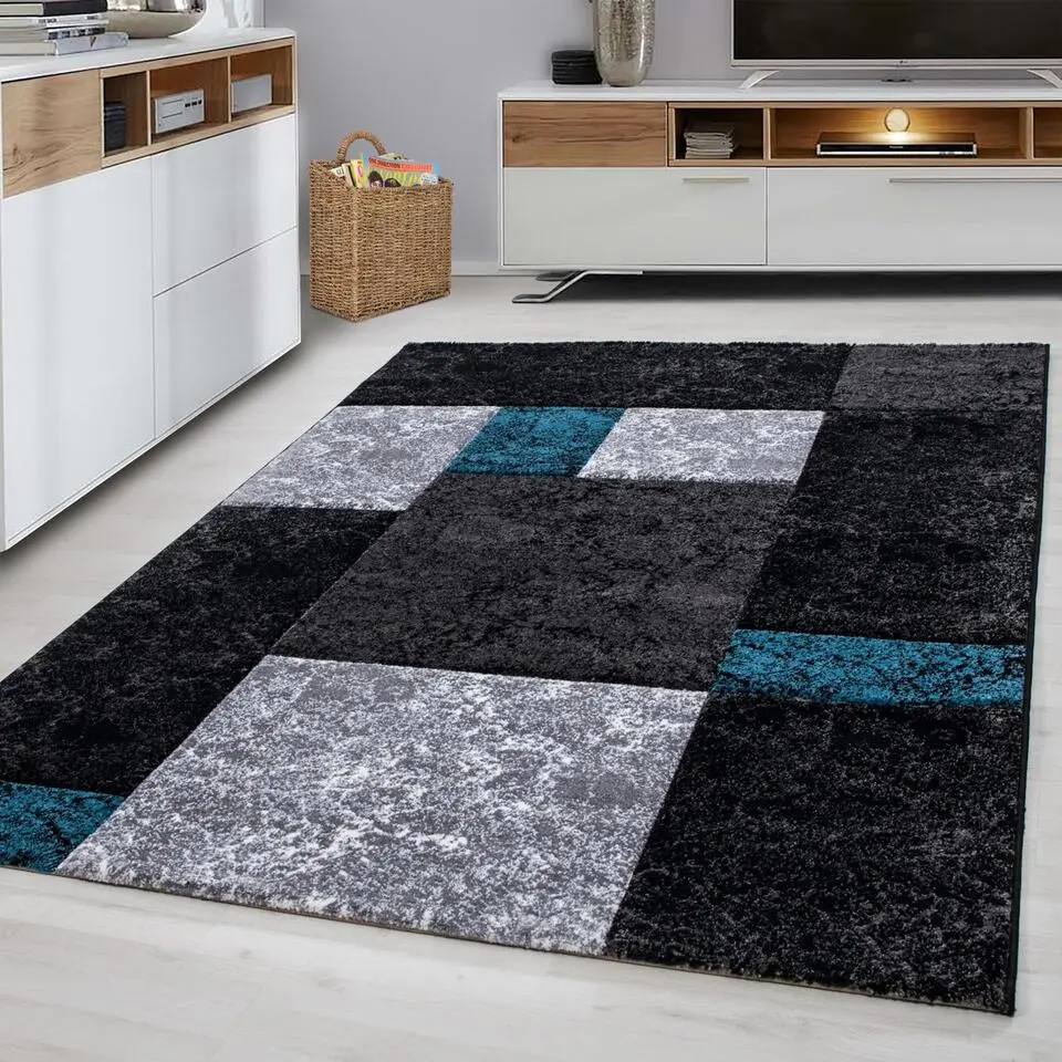 Modern Vloerkleed Basic Rood/Grijs - Laagpolig Tapijt 240x340 cm