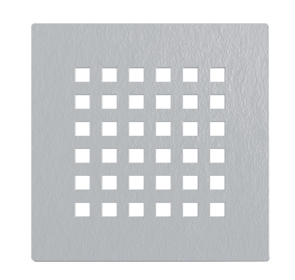 Balneo Grille 13,2x13,2cm, pour receveurs de douche, gris clair, quadrillage, Stone Tray
