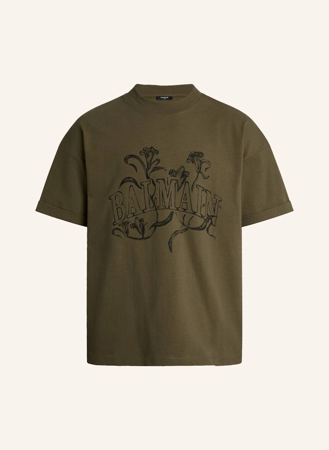 BALMAIN Bedrucktes Balmain Bloom T-Shirt