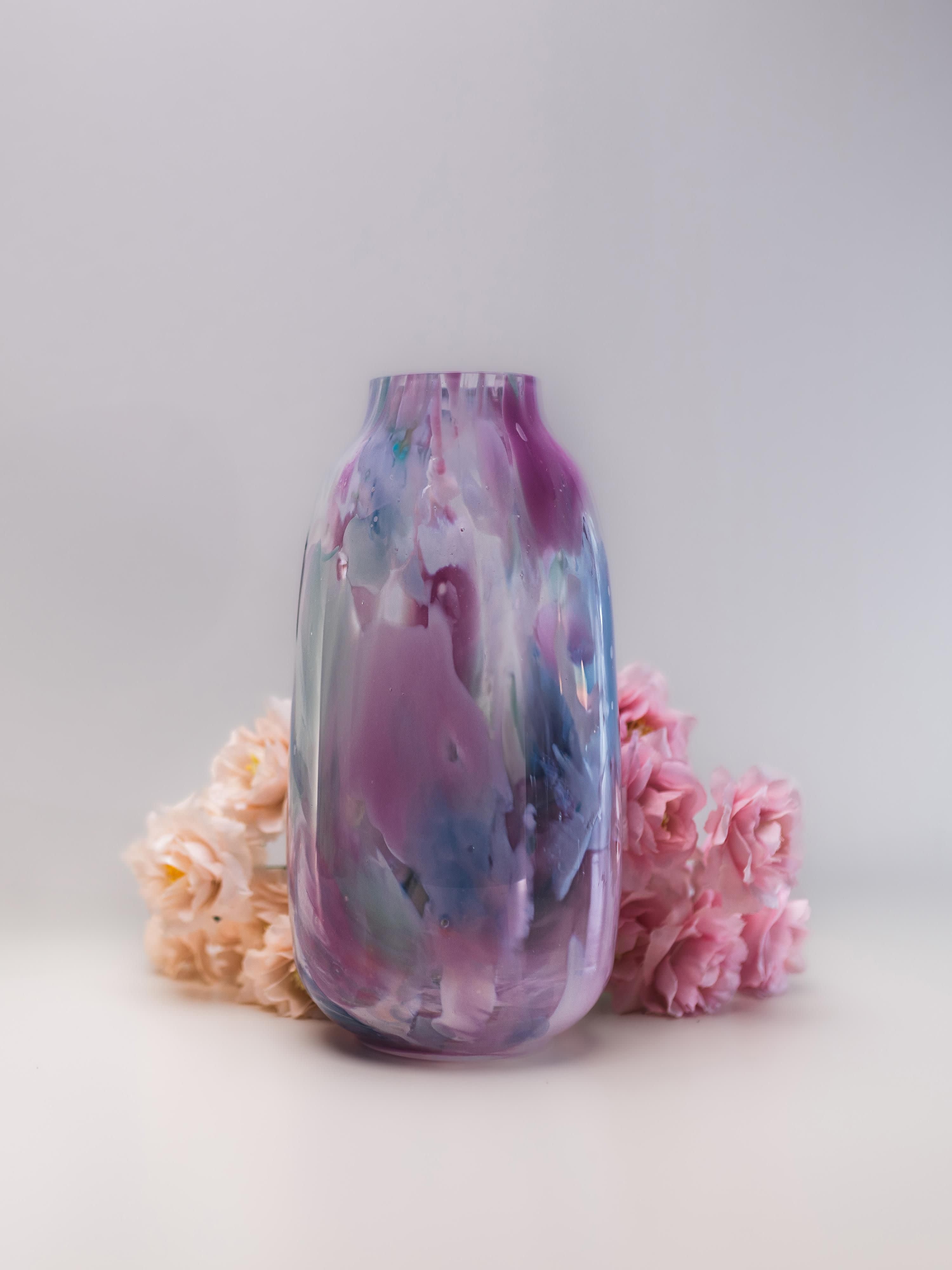 Mundgeblasene Vase Meadows, H 26 cm