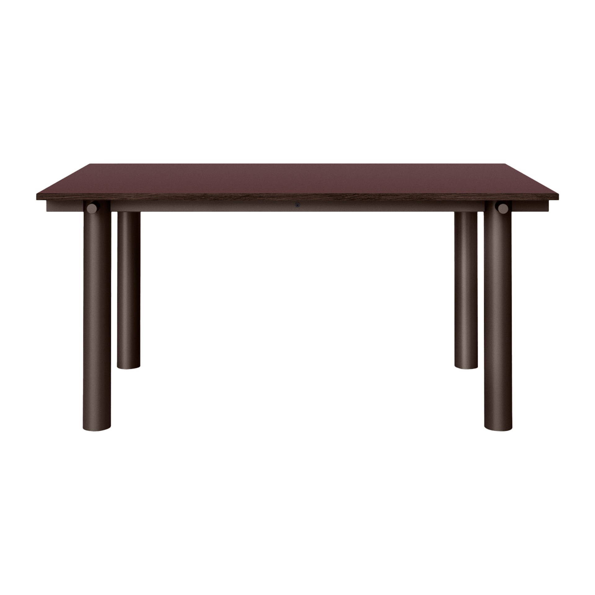 Ferm Living Atura Eettafel 160 x 90 cm - Dark Chocolate / Burgundy Lin