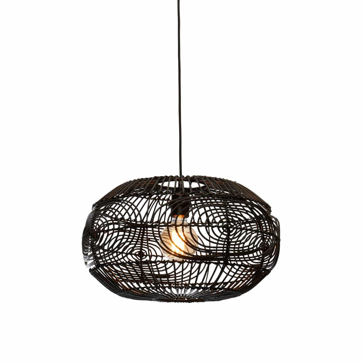 GOOD&MOJO hanglamp Madeira - zwart - Ø48cm
