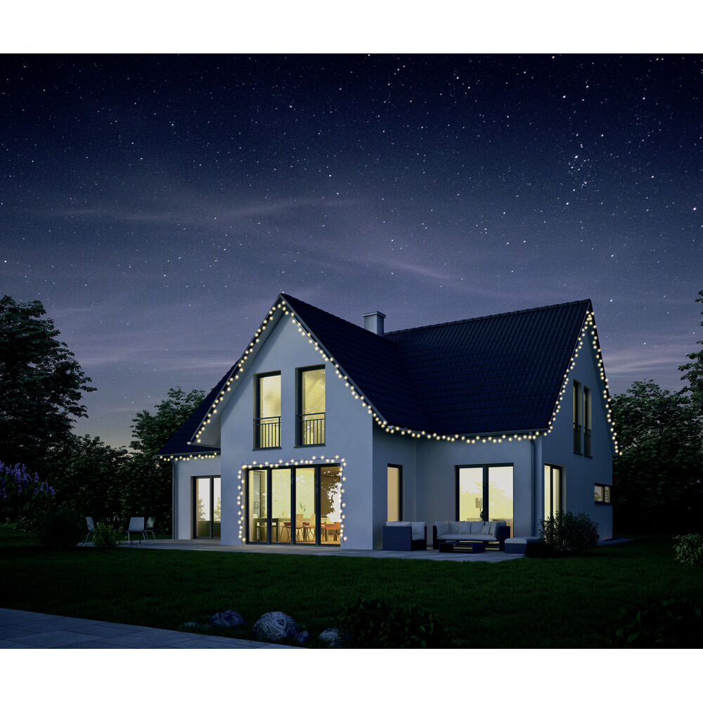 Guirlande lumineuse extérieur 600LED blanc chaud 44,9m