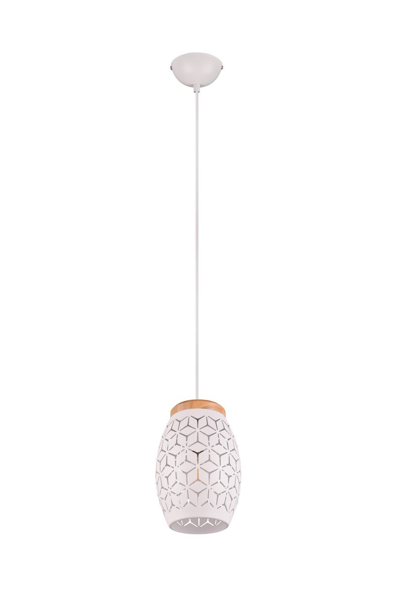 Lampa wisząca biała BIDAR 1xE27x28W wym: 150x15x15 cm RL