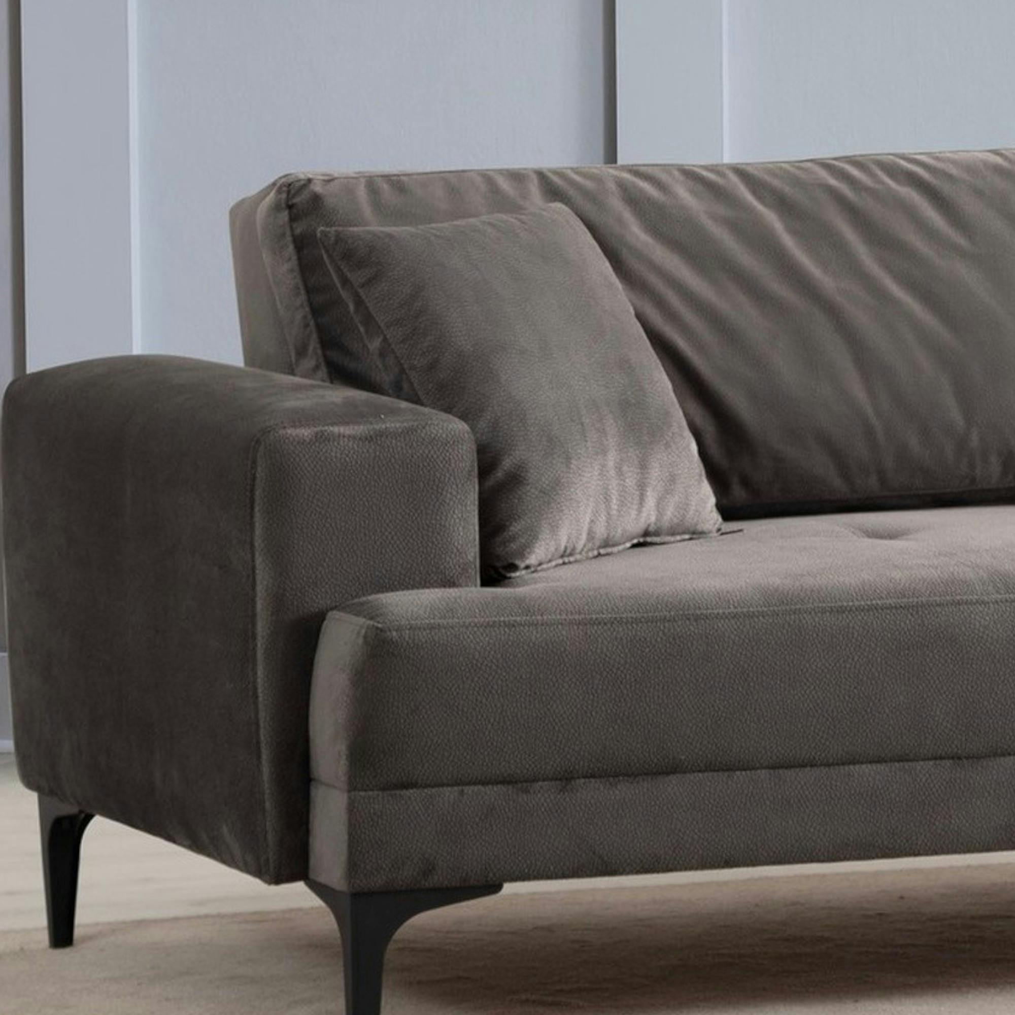 Canapé 3 places anthracite avec couchage d’appoint JACA