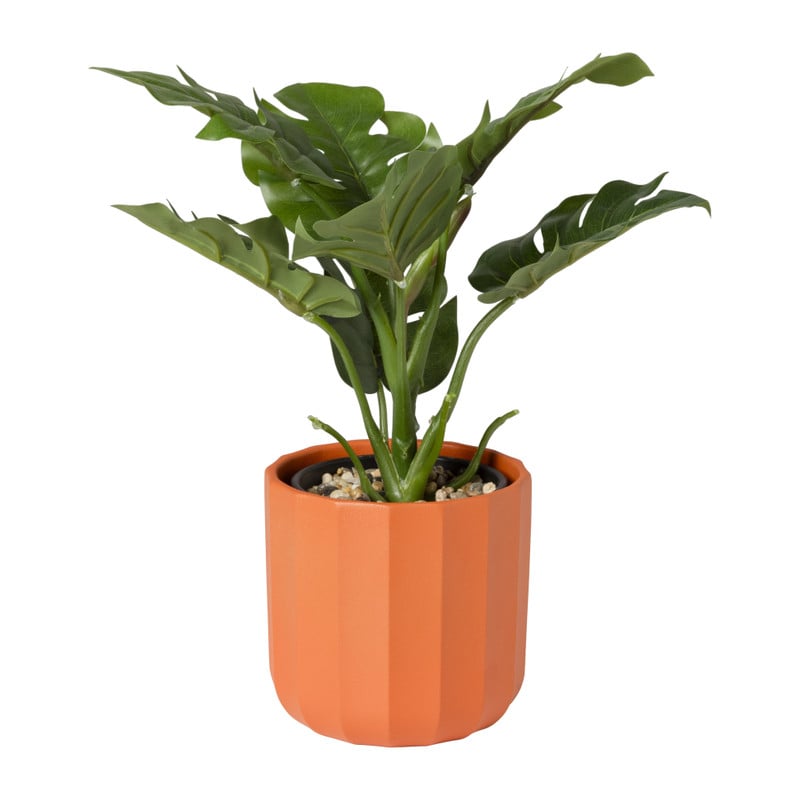 Bloempot streep - rood - &Oslash;11.5x11 cm