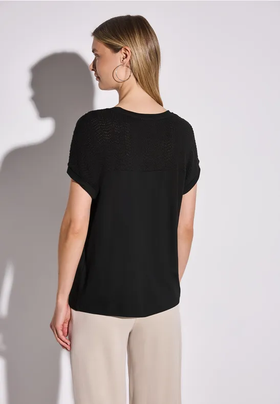 Shirt mit Lochmusterdetail