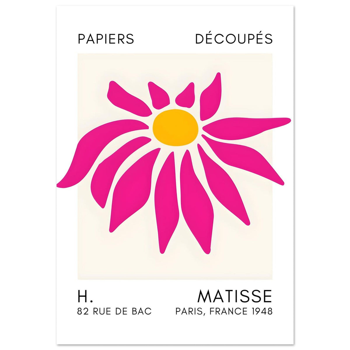 Artfulprints Poster Matisse – Deep sea dance pink  - 70x100 cm - Roze