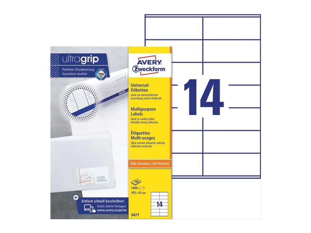 Etiketten 100er-Set Universal-Etiketten