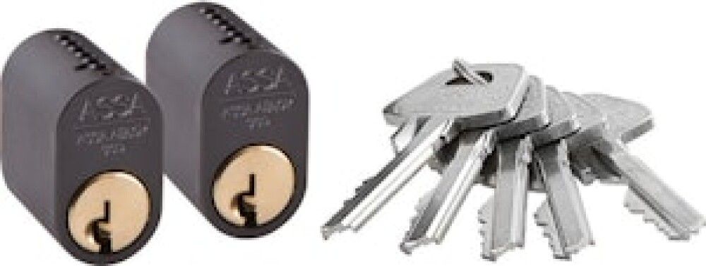 LÅSESYLINDER ASSA ABLOY 6-STIFT 1301 BASIC SVART 2 STK