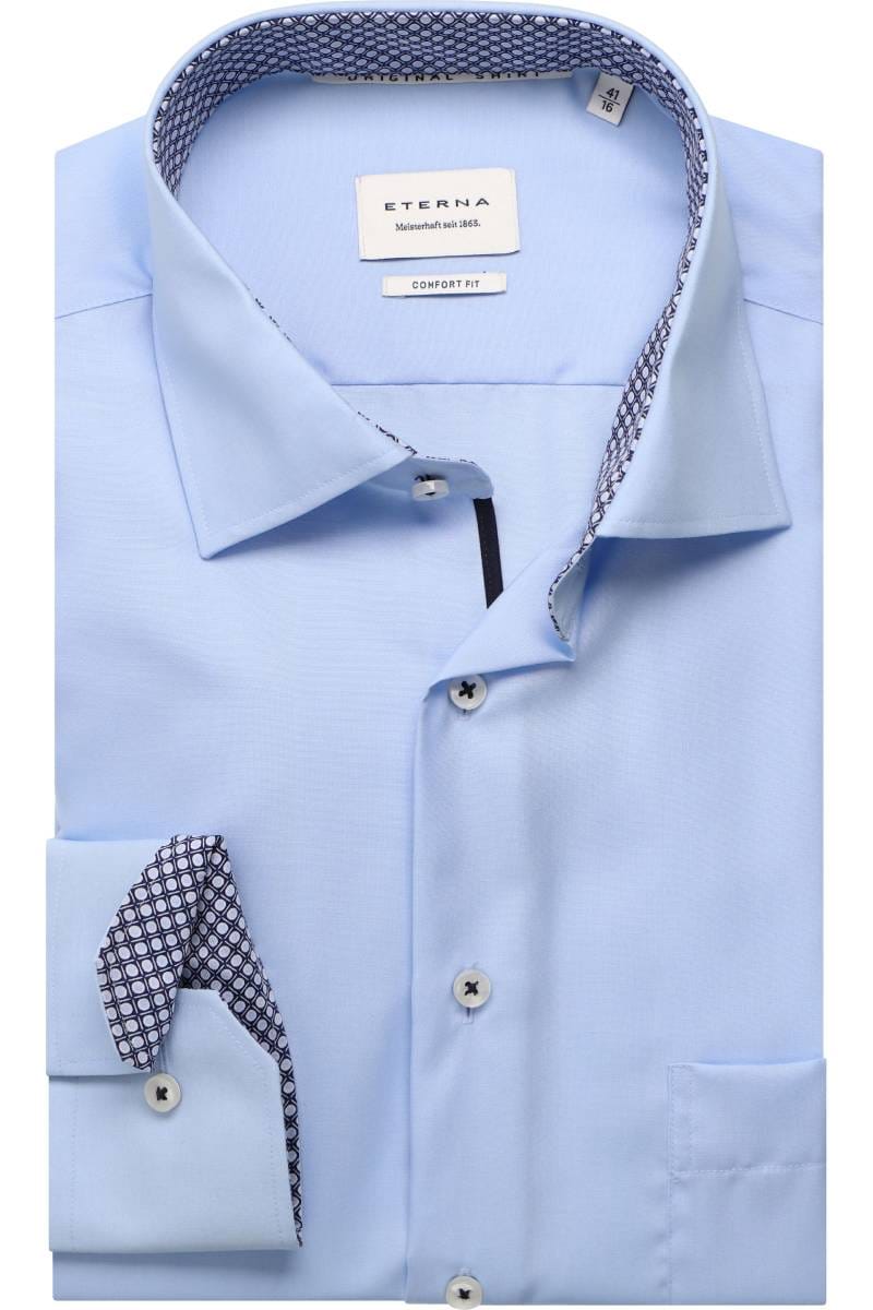 ETERNA Comfort Fit Hemd hellblau, Einfarbig
