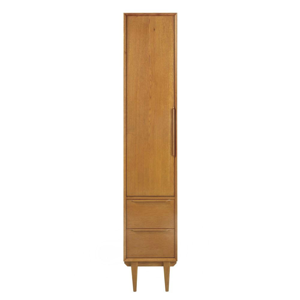 Portobello - Meuble colonne de salle de bains vintage 1 porte 2 tiroirs