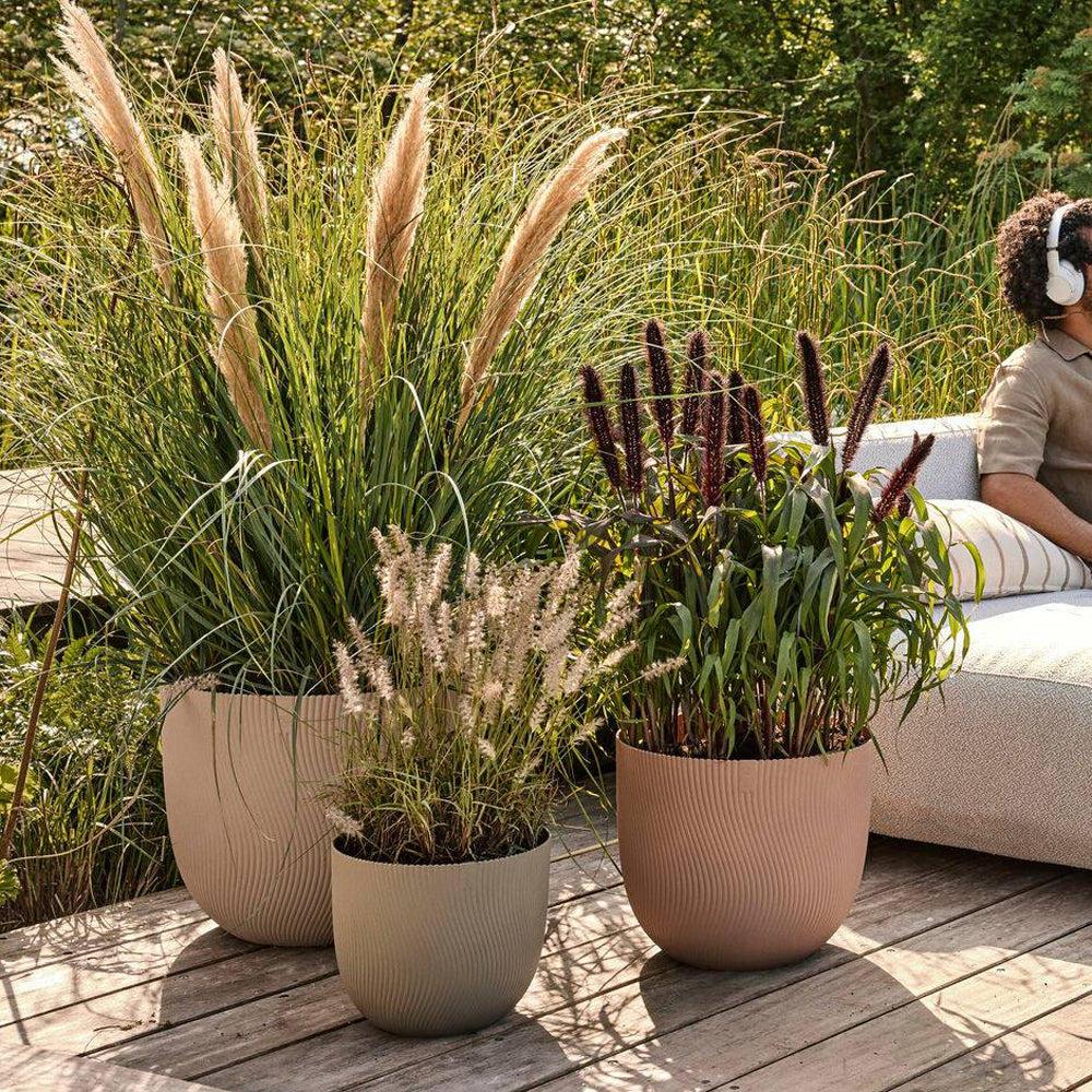 Elho Sereh Rond - Bruin - L 30 x B x H 25 cm - Binnen en Buiten - 100%