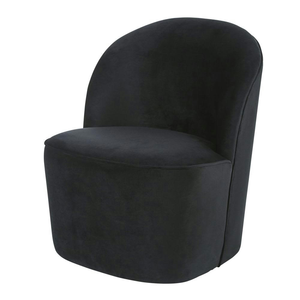 Blackhill Business - Fauteuil professionnel en velours recyclé noir