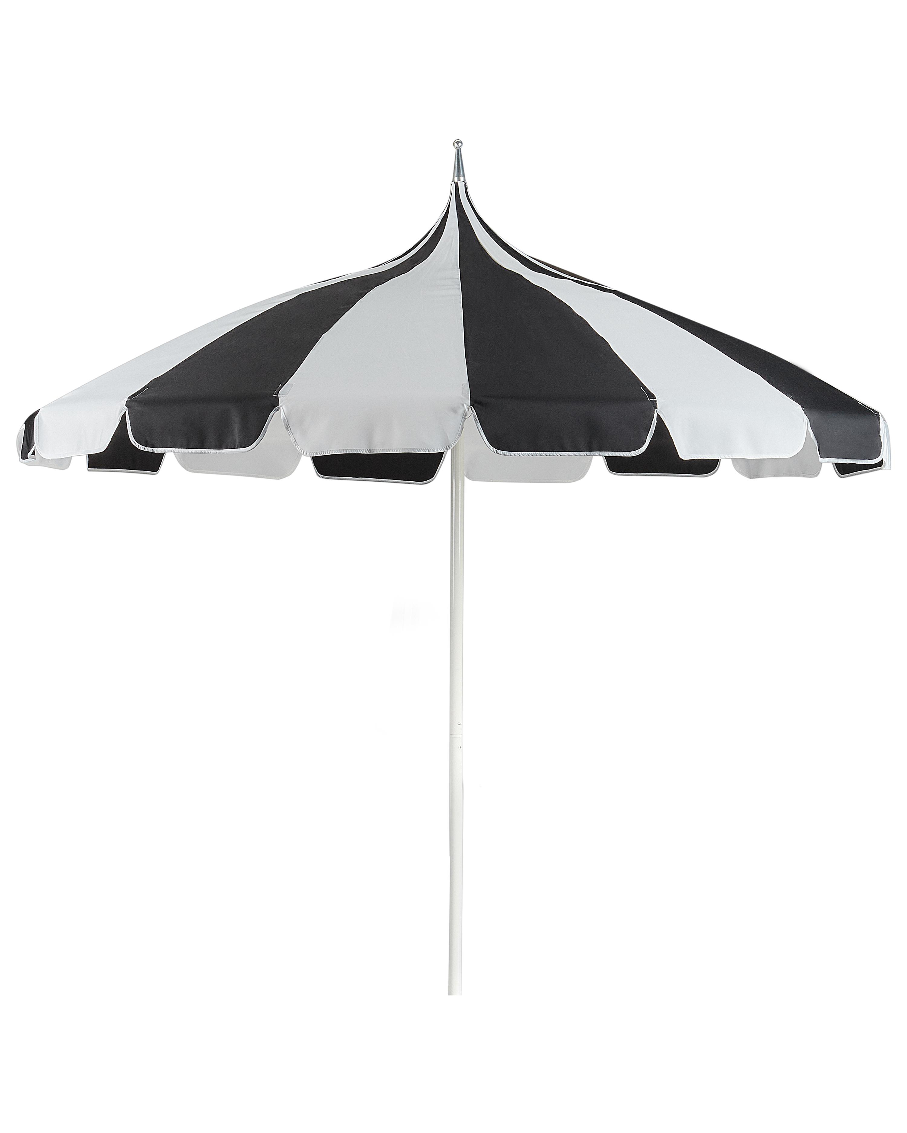 Market Parasol 245 cm MINOA Black/ White