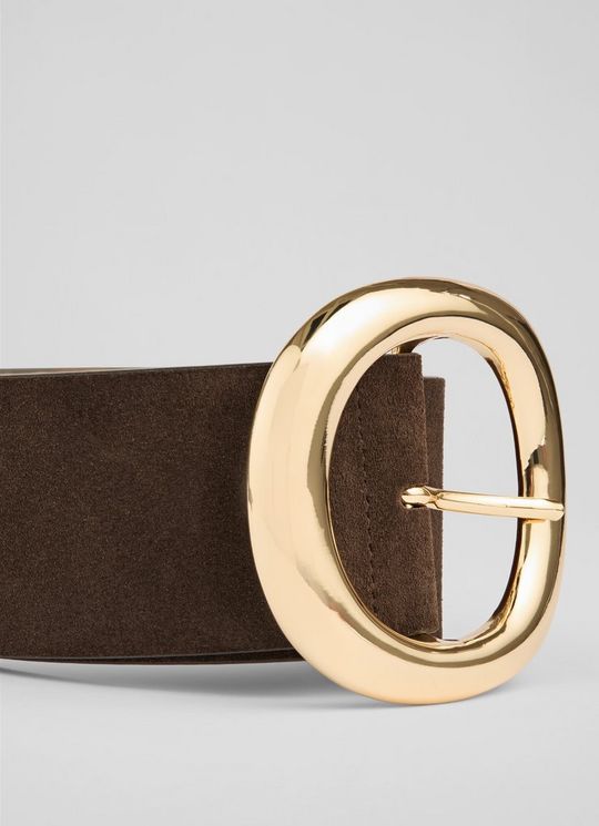 Bromley Round Buckle Chocolate Belt