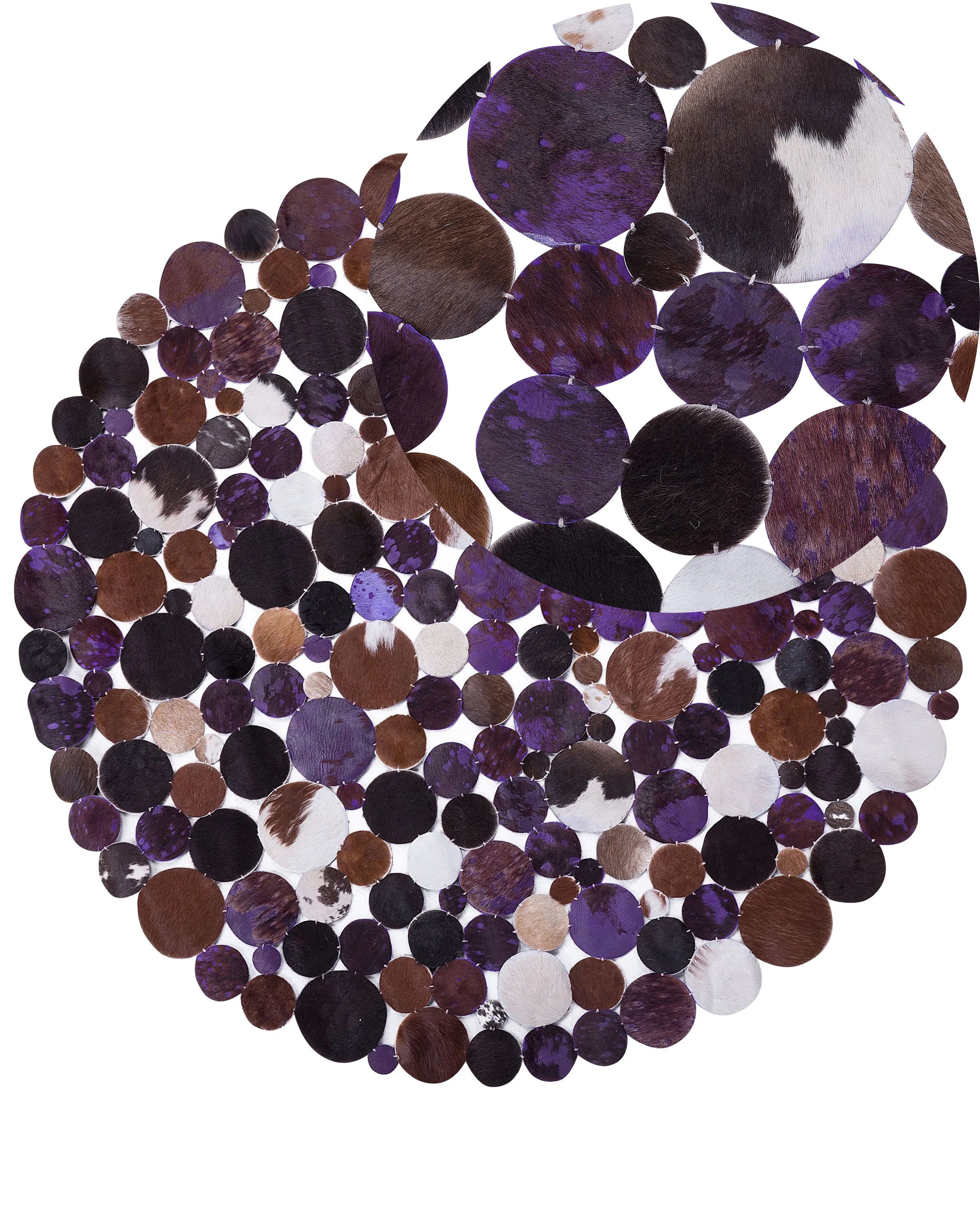 Rug SORGUN Violet ? 140 cm Leather