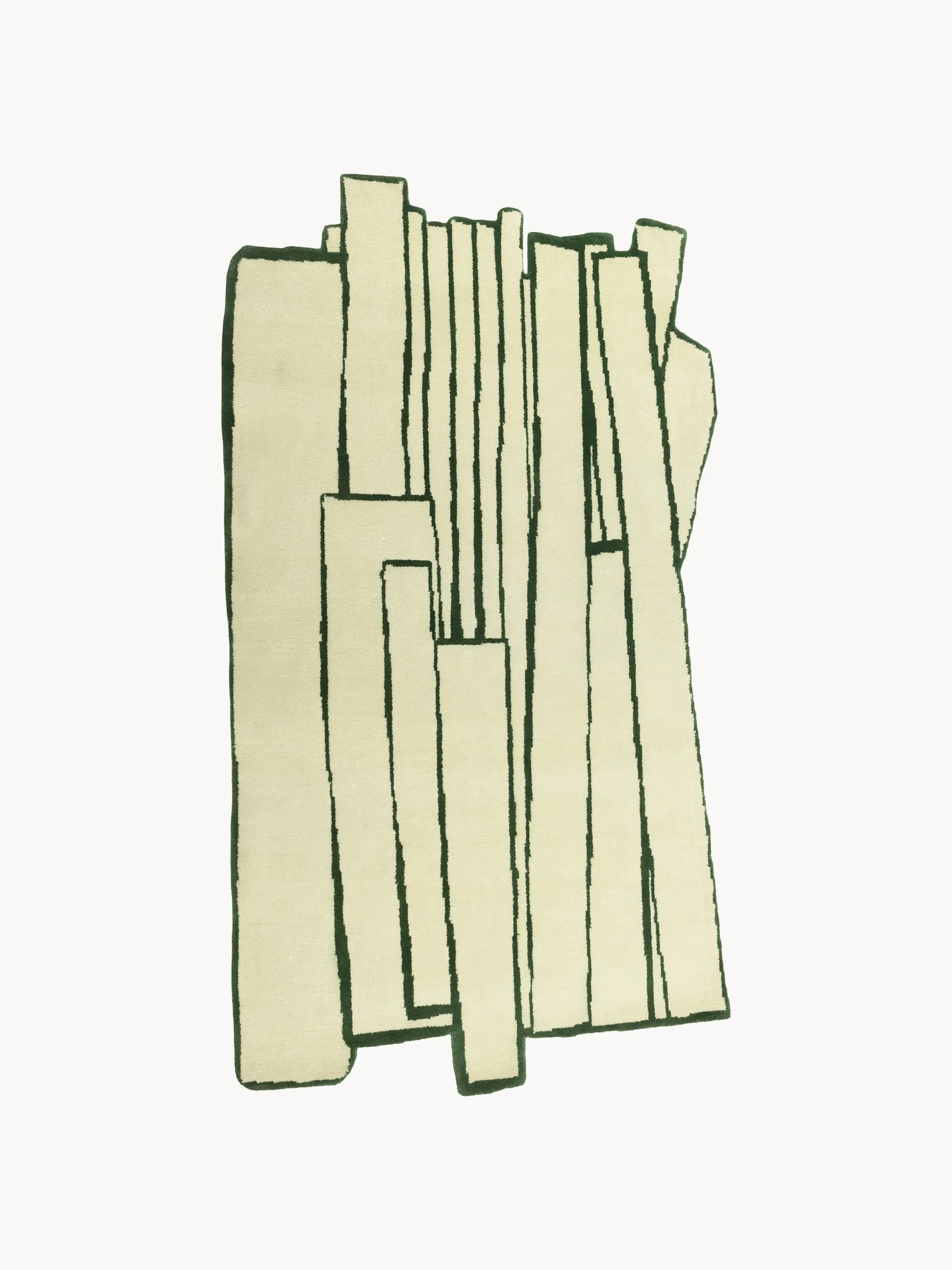 Handgeknüpfter Wollteppich Contour