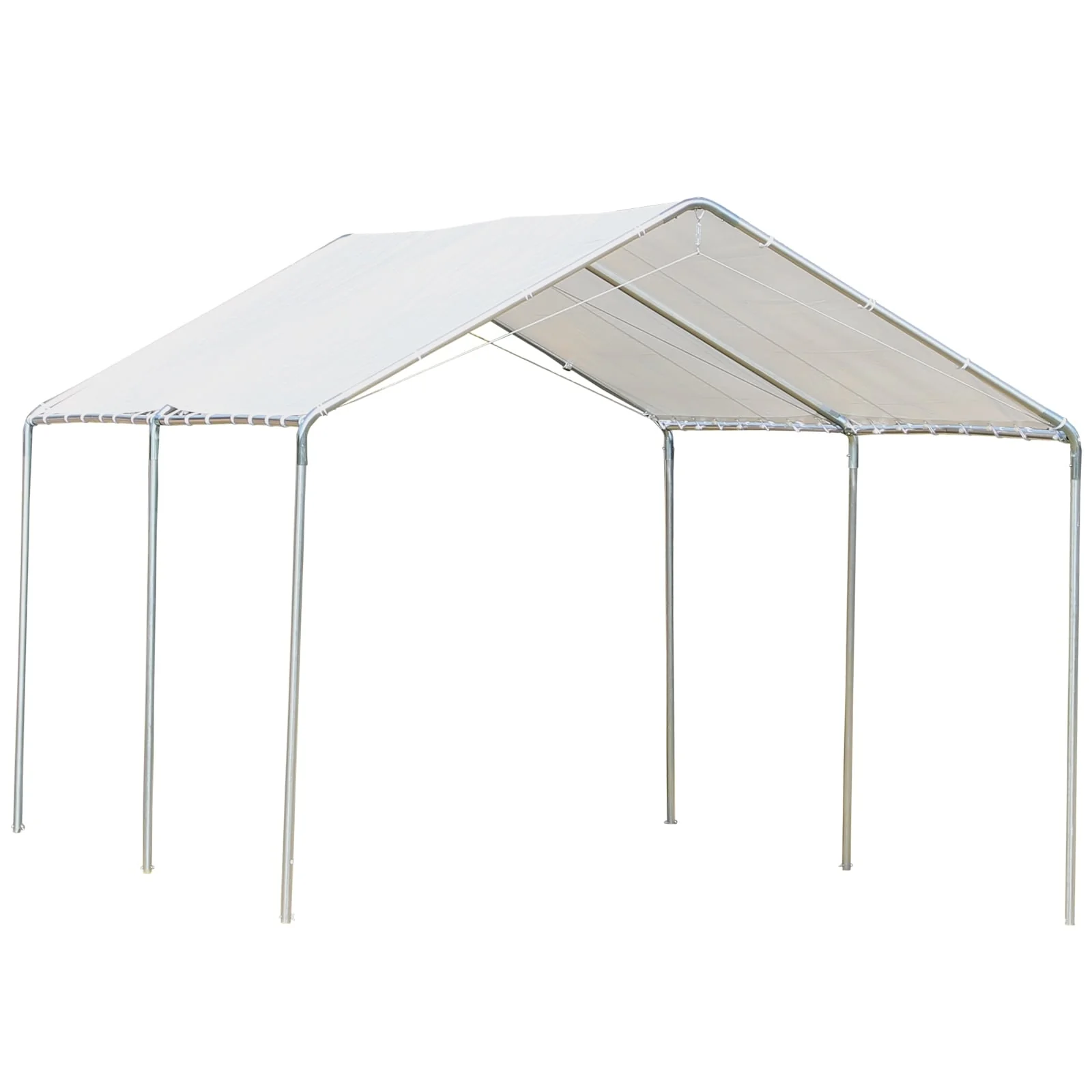 Outsunny 10' x 20' Heavy Duty Carport Awning Canopy with Included Anchor Kit & Weather-Resistant PE Roof