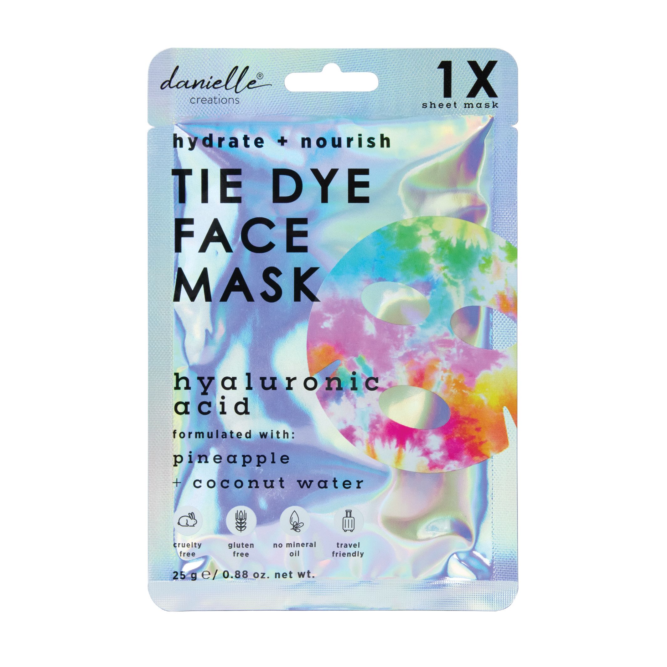 Danielle Creations Tie Dye Hyaluronic Acid Sheet Masks 5 Pack Gift Set
