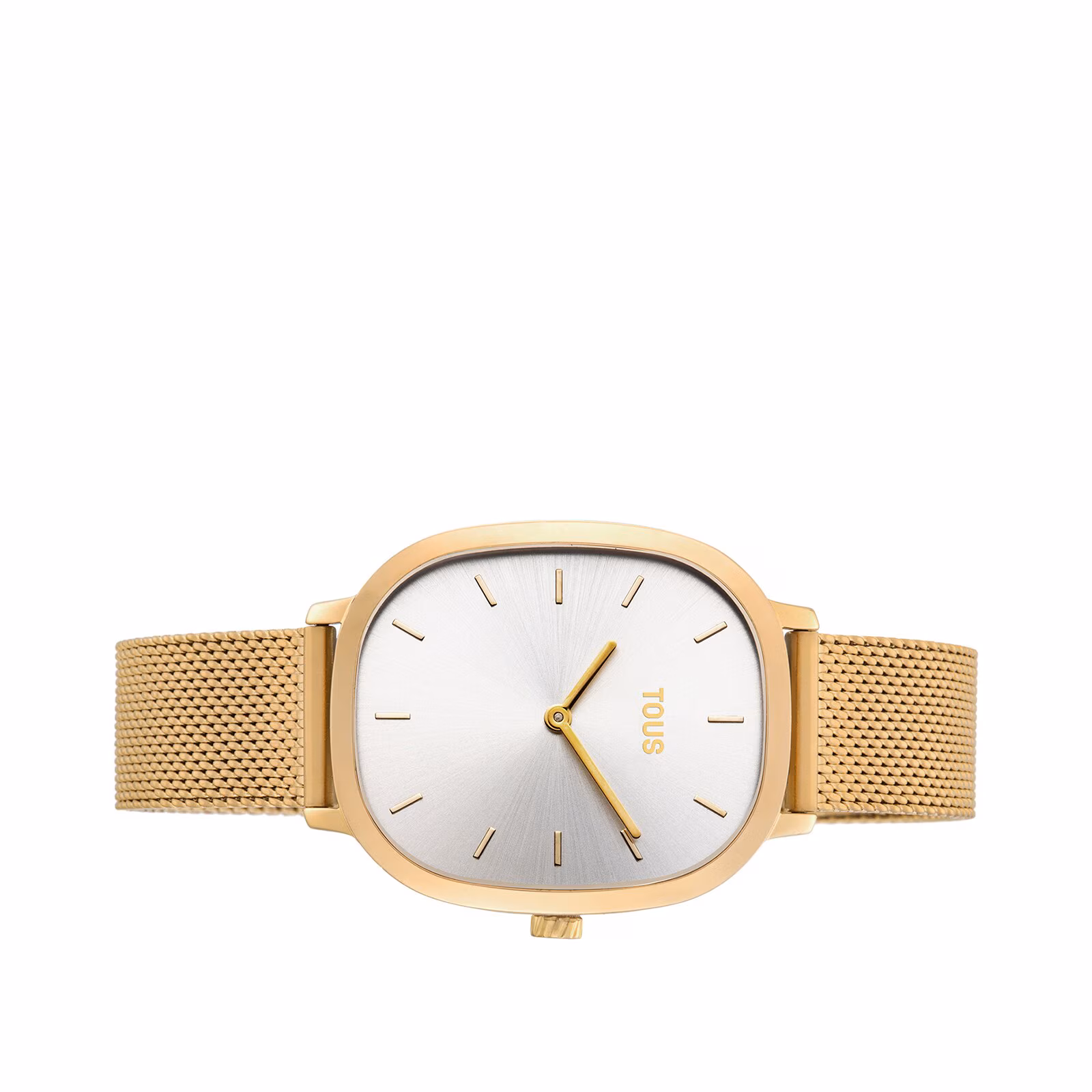 Reloj analógico Heritage de acero IP dorado