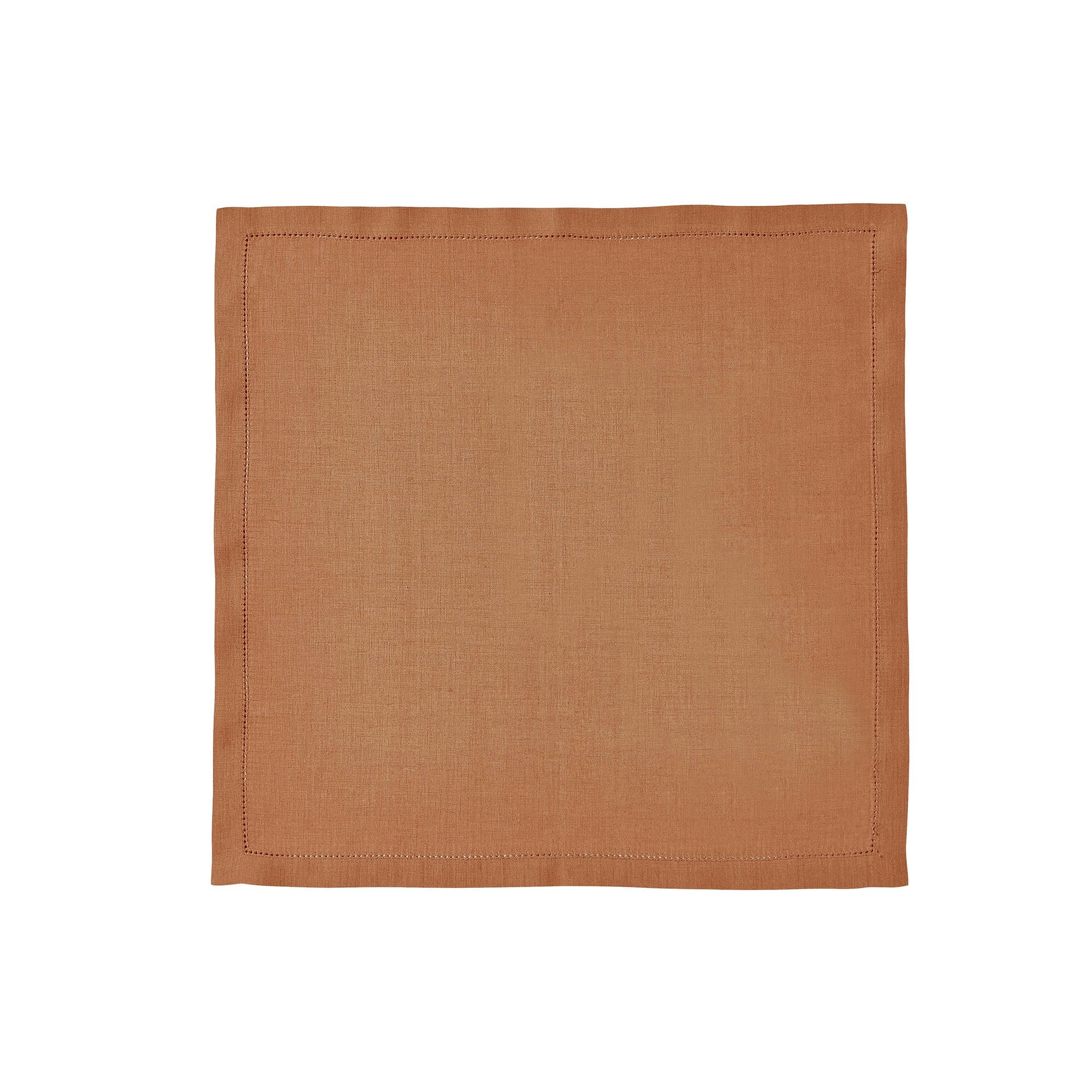 FLORENCE - Serviette de table en lin marron 50x50