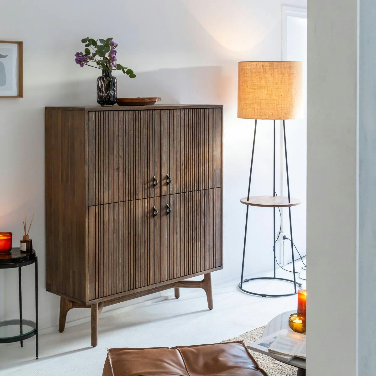 ELIE - Buffet en bois marron 108 cm