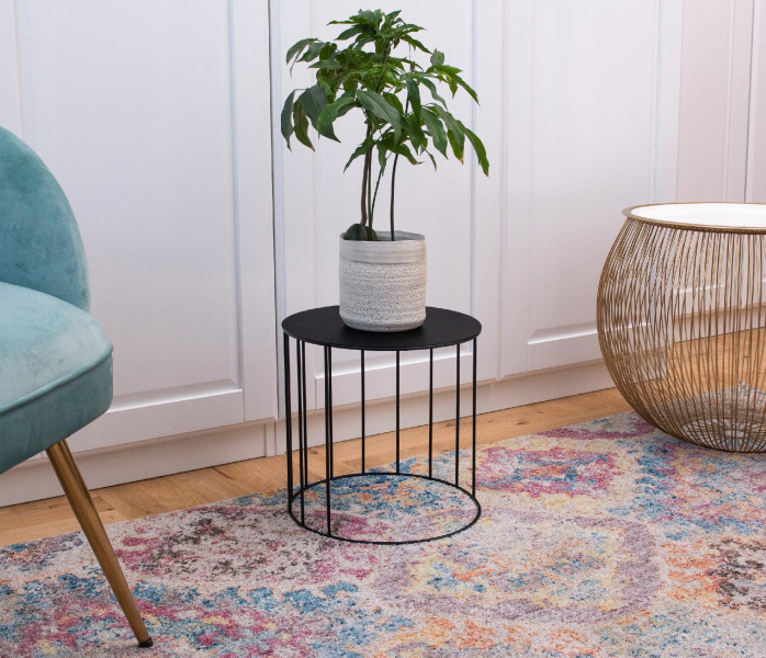 Kwietnik metalowy stojący loft 29 cm druciany stolik