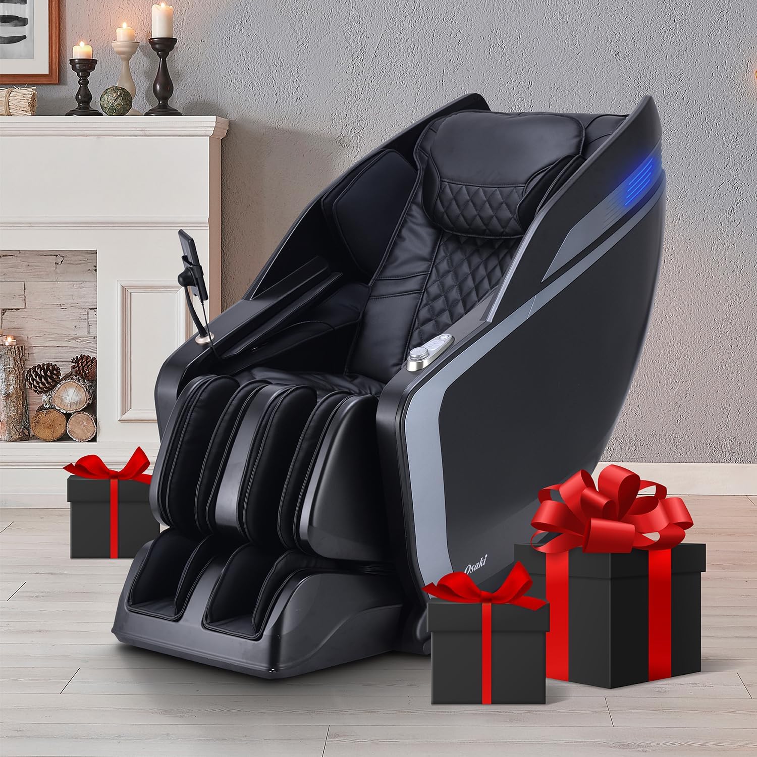 Osaki Ai Monarch LE | Full Body | Sonic Massage | 3D + Massage Mechanism | Body Scan | Hand Reflexology (Black)