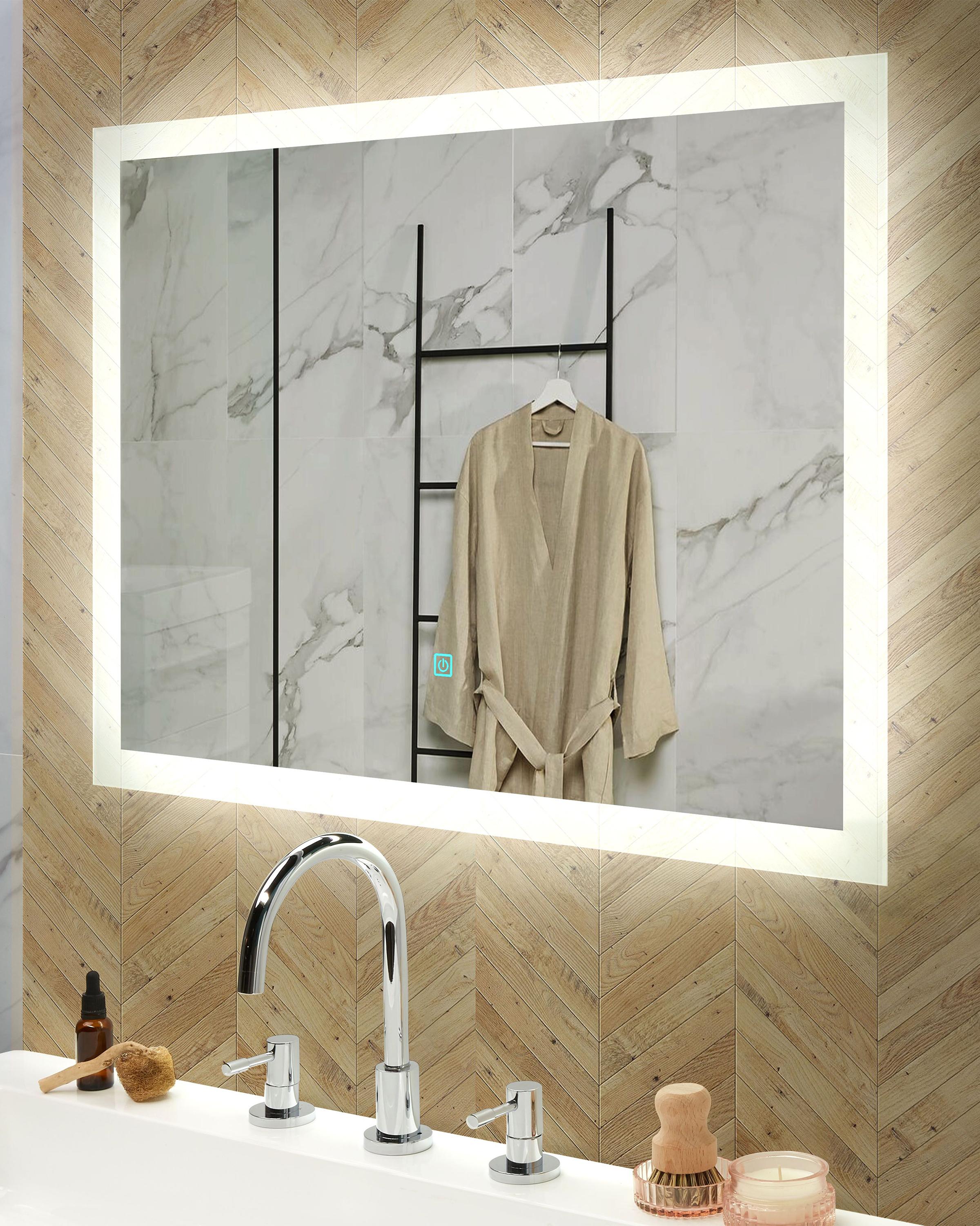 LED Bathroom Mirror ADOUR 80 cm 60 cm Silver