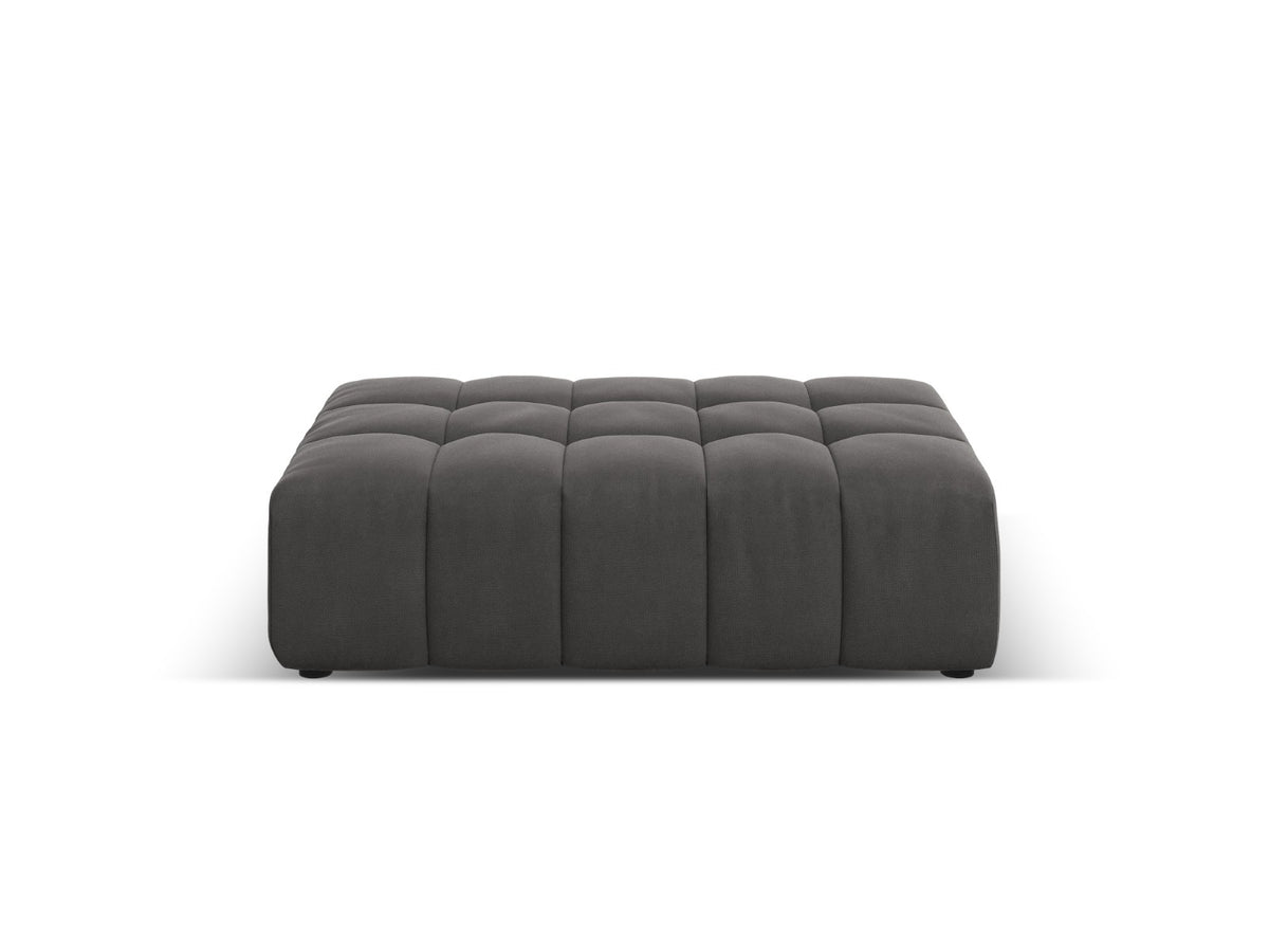 Cosmopolitan Design Poef Chicago flueel grijs - 84x102x42cm