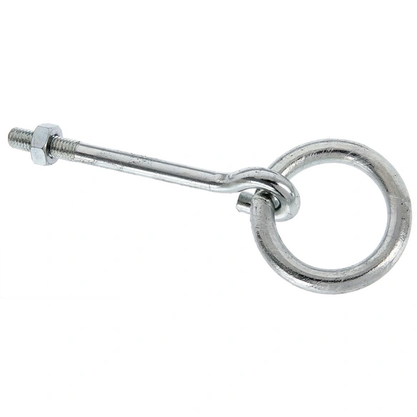 Befestigungsring mit Gewinde, Rohstahl, Silber